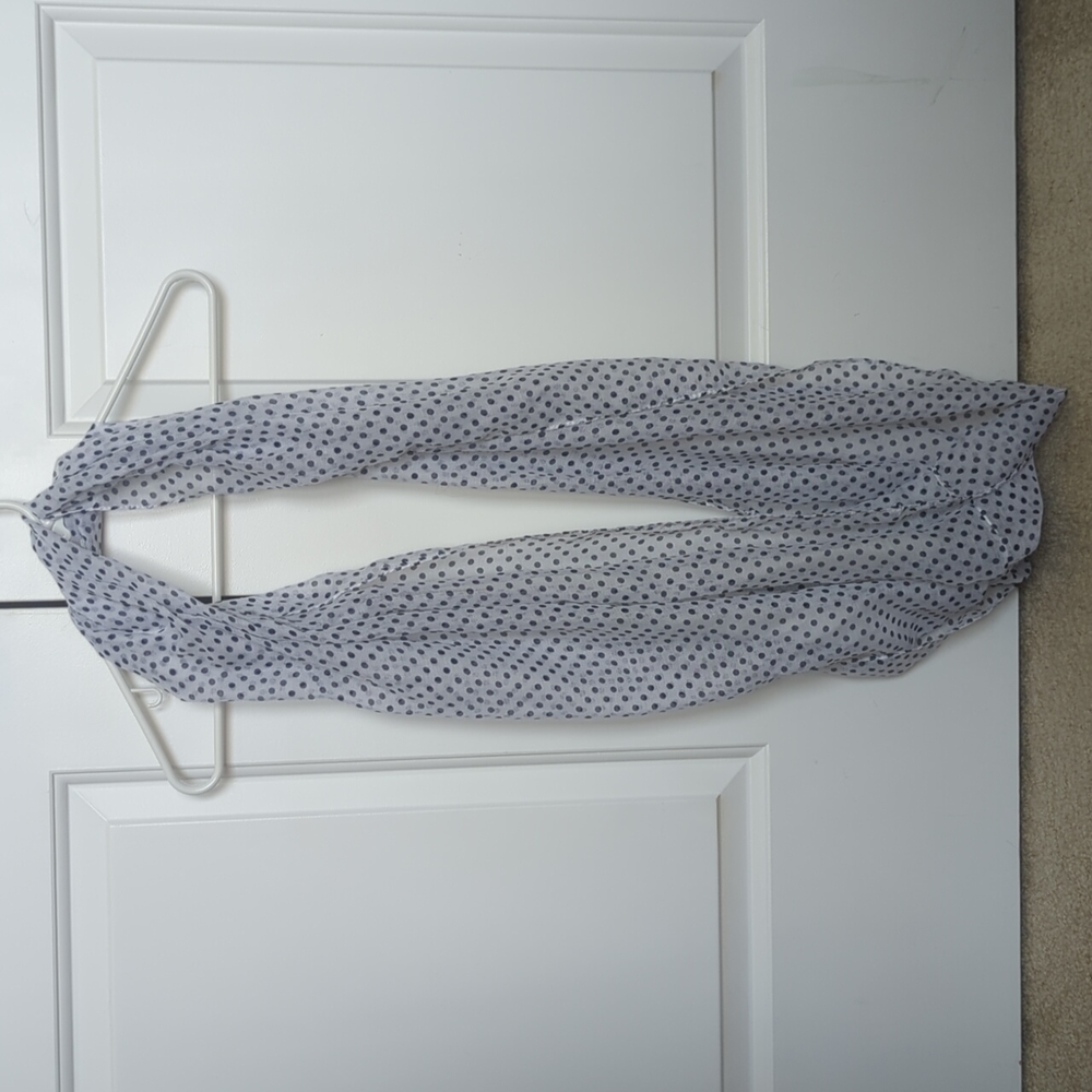 Black and White Polka Dot Infinity Scarf